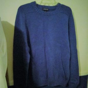 Lands End Mens Royal Blue LS Sweater Sz L 42-44